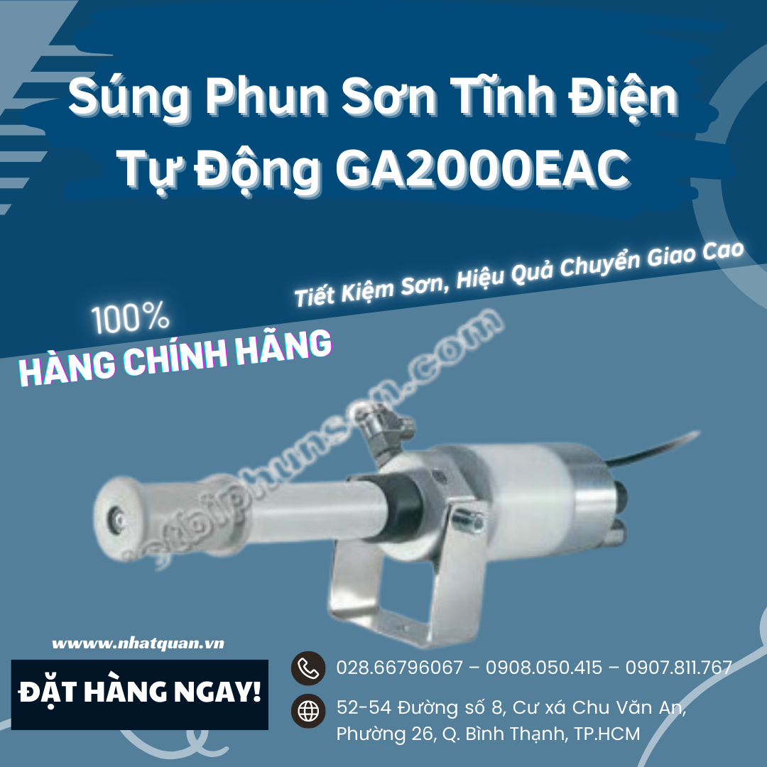 Giá Súng Phun Sơn Tĩnh Điện Tự Động GA2000EAC Tại Cà Mau