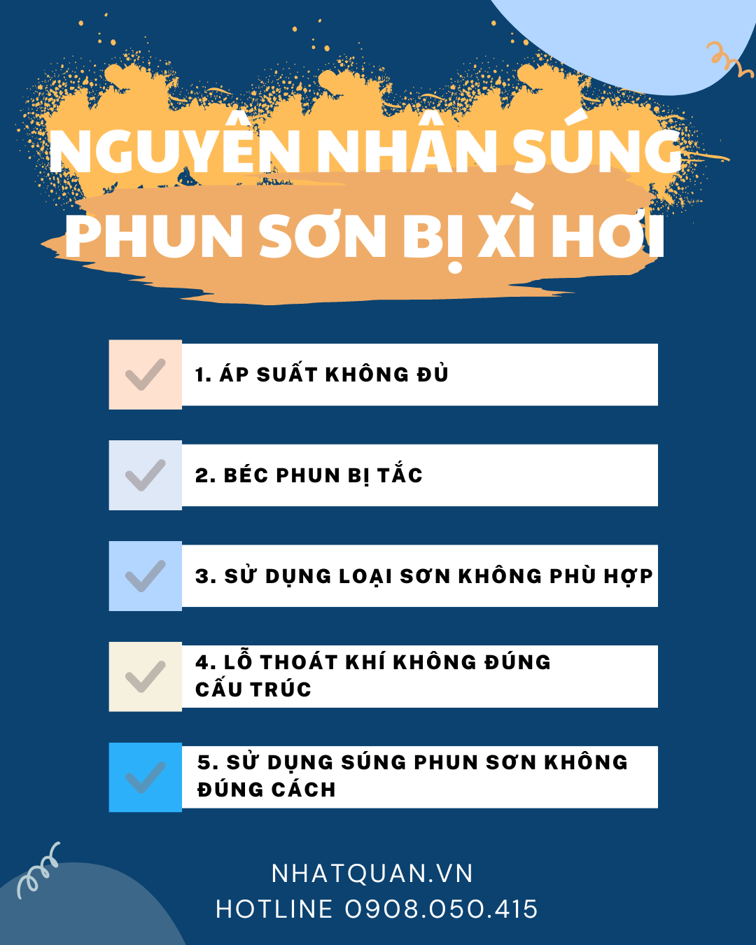 Nguyên Nhân Súng Phun Sơn Bị Xì Hơi