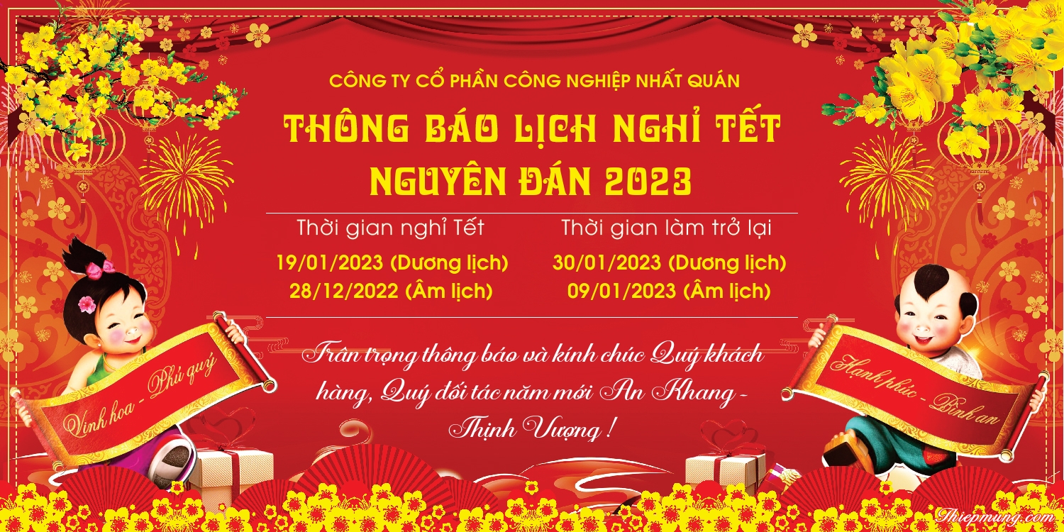 NHẤT QUÁN THÔNG BÁO NGHỈ LỄ 2/9